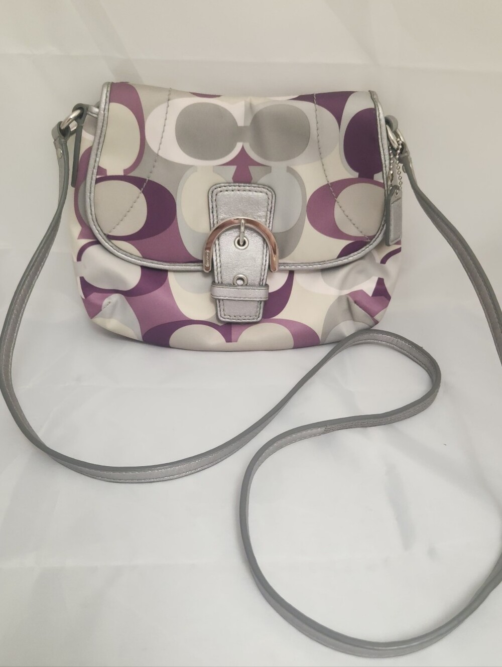 Coach Satin Soho Signature Scarf Print Like New!!